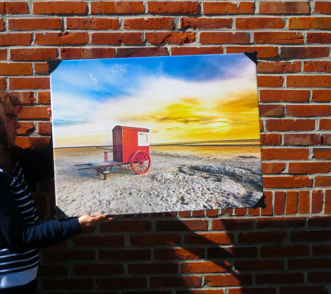 Dekorative Wandtafel mit Küstenmotiv aus Ostfriesland